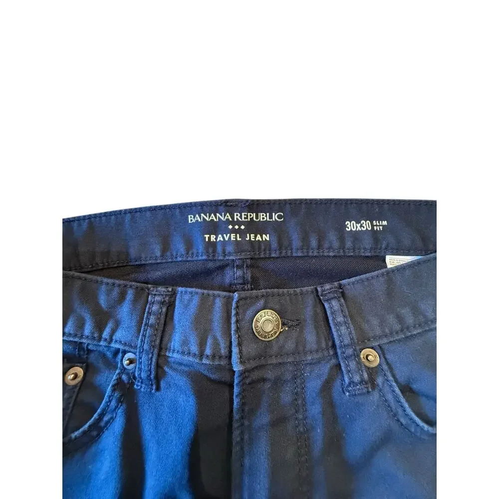 Banana Republic Traveler Straight Jeans Mens Size 30 x 30 - Navy
